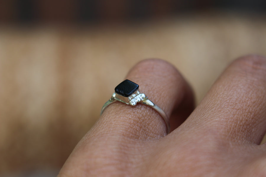 Dainty Black Onyx Ring