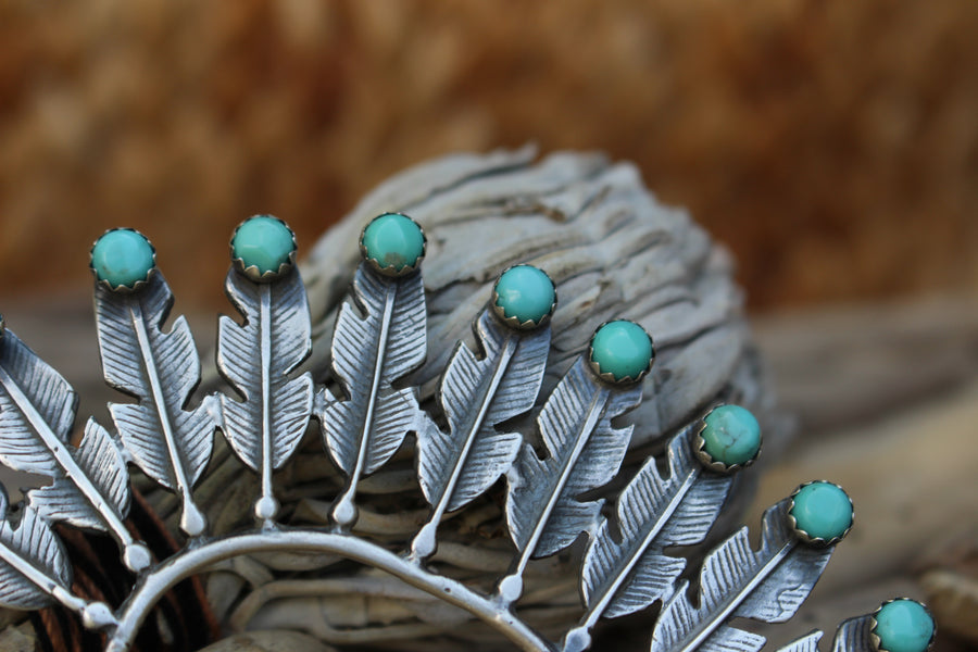 Turquoise Feather Ear Cuff