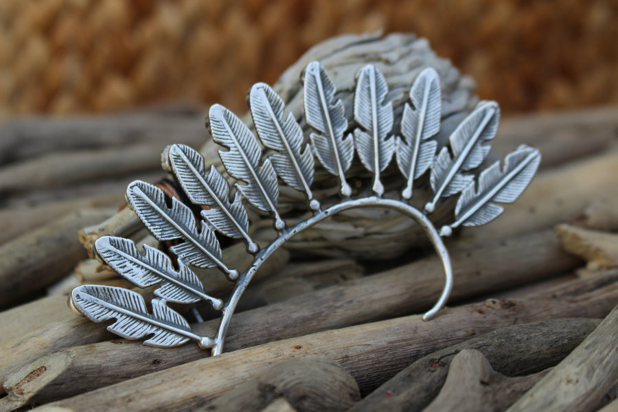 Turquoise Feather Ear Cuff