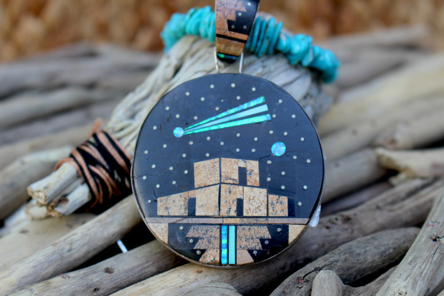 Inlay Story Reversible Pendant