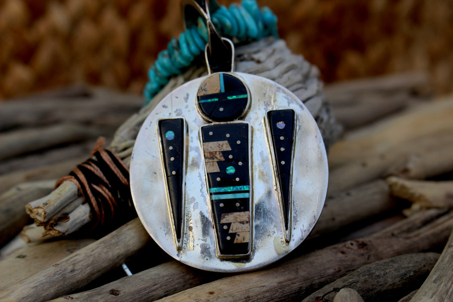 Inlay Story Reversible Pendant