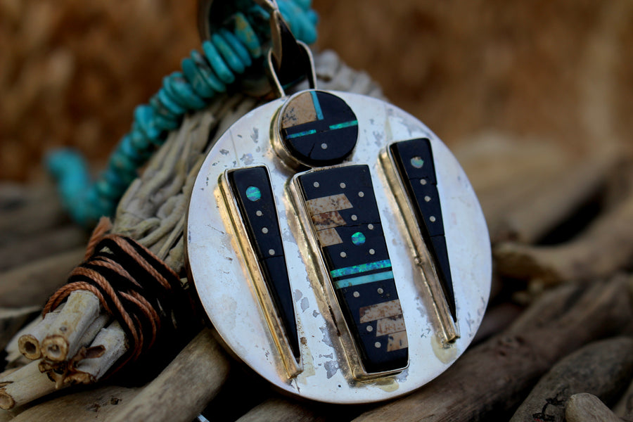 Inlay Story Reversible Pendant
