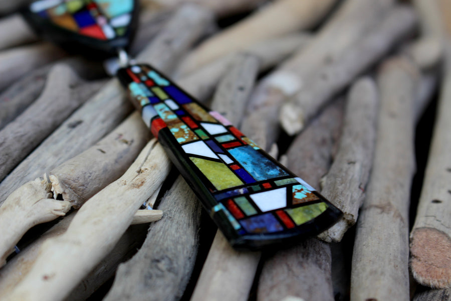 Kewa Inlay Drop Pendant