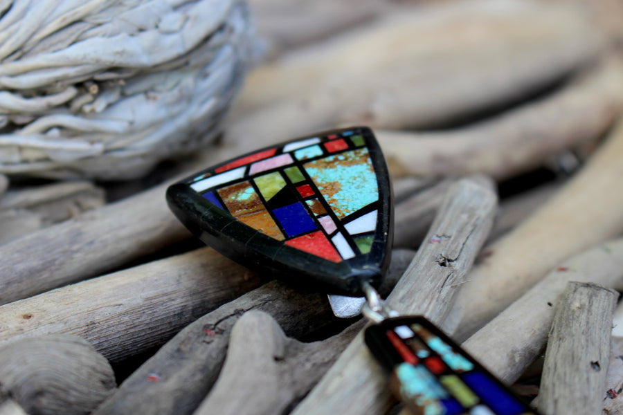 Kewa Inlay Drop Pendant