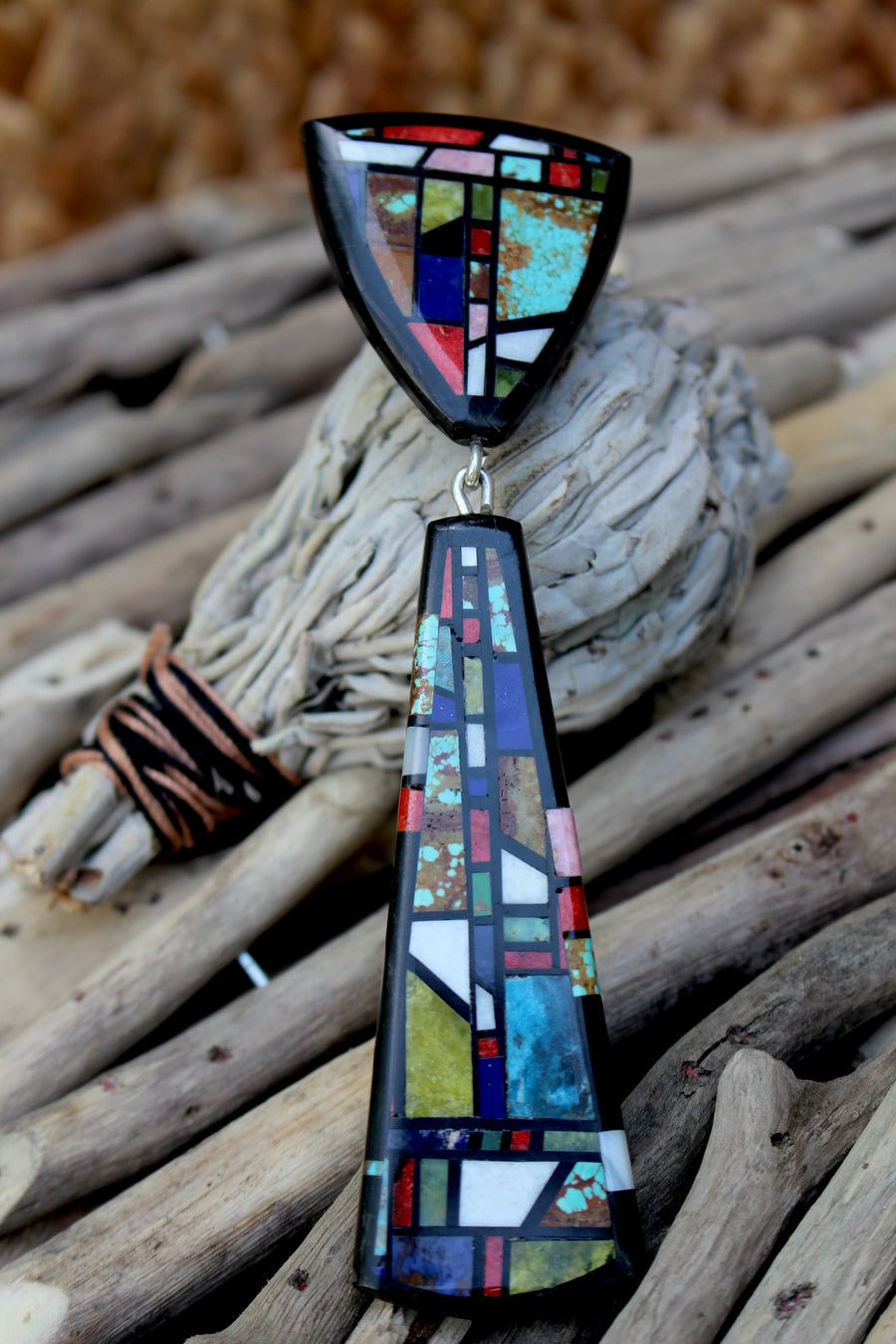 Kewa Inlay Drop Pendant