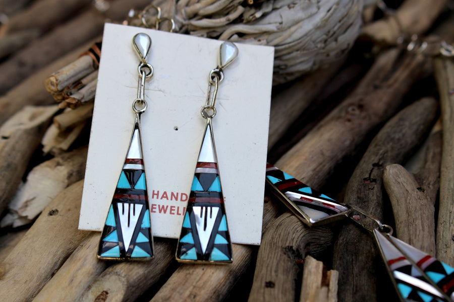 Inlay Necklace and Earring Set
