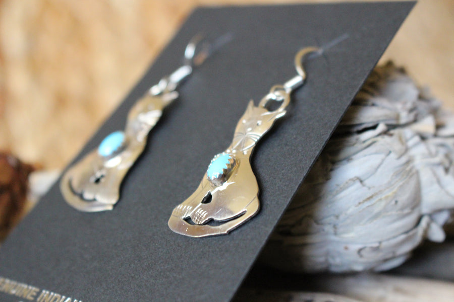 Turquoise Cat Earrings