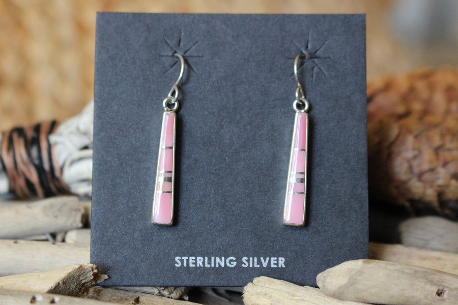 Pink Conch Drop Earrings
