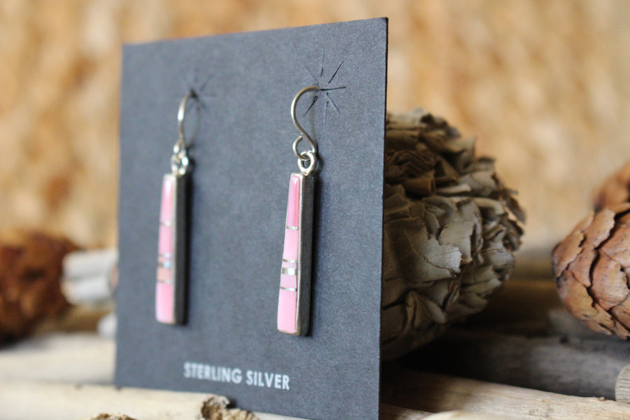 Pink Conch Drop Earrings