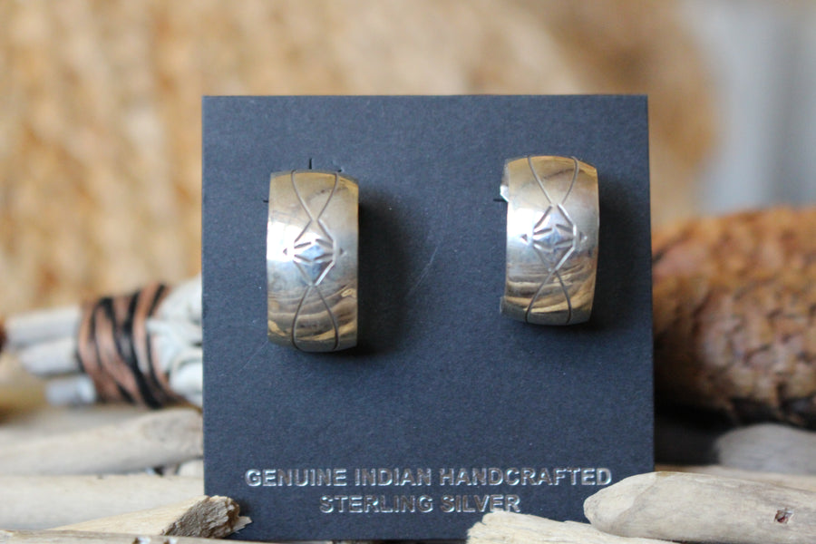 Sterling  Hoop Earrings