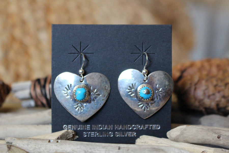 Turquoise Heart Earrings