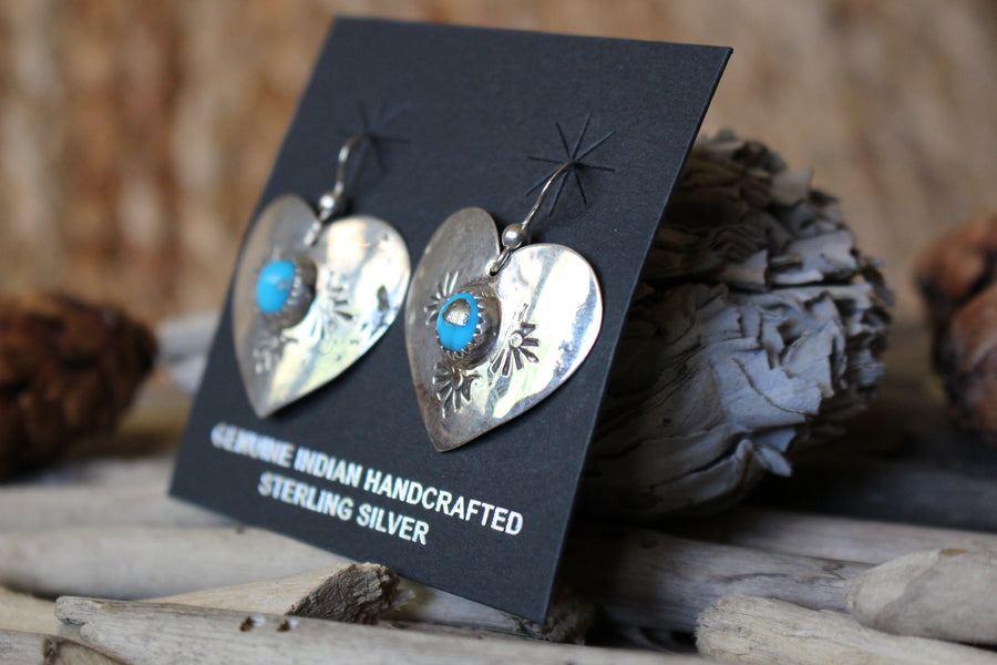 Turquoise Heart Earrings