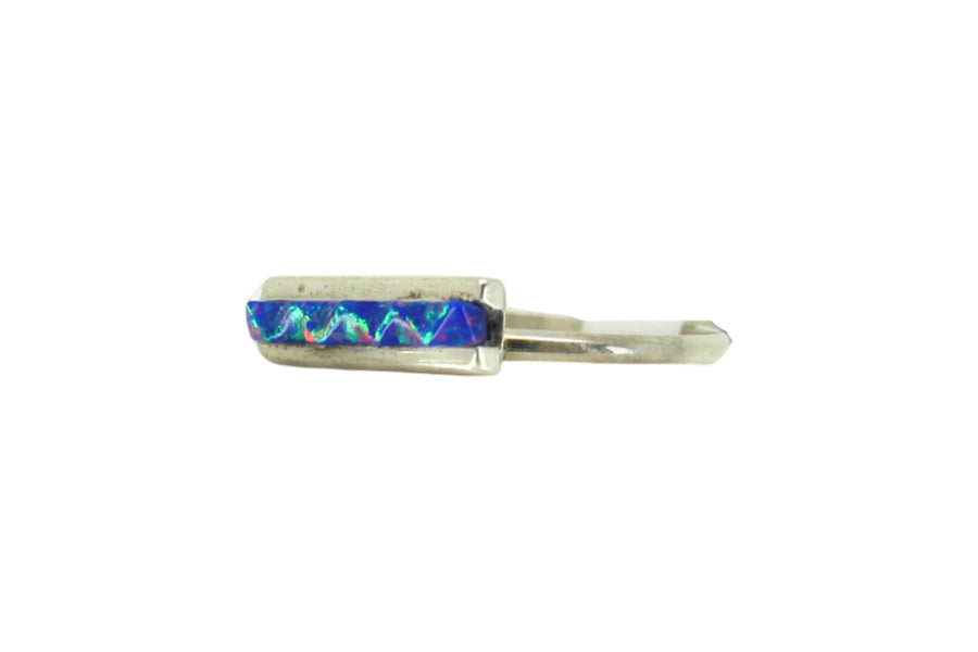 Blue Opal Bar Ring