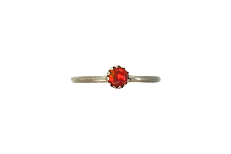 Dainty Red Opal Dottie Ring