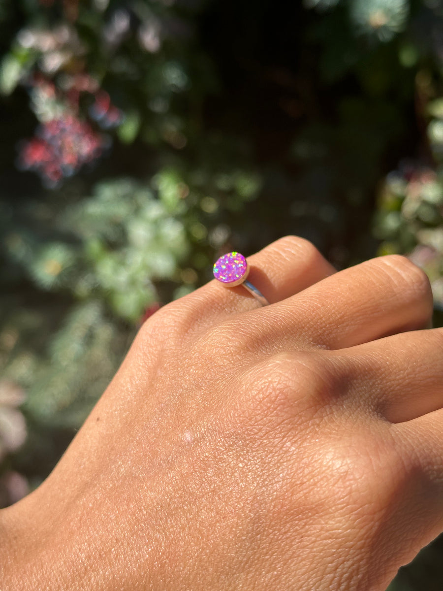 Round Fuchsia Purple Ring