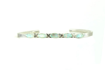 Dainty White Opal Sky Bracelet