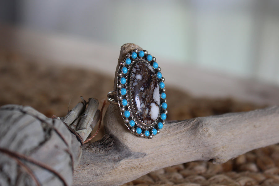 Wild Horse and Turquoise Ring