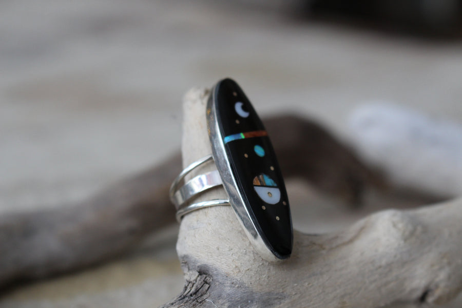 Sun and Moon Story Ring