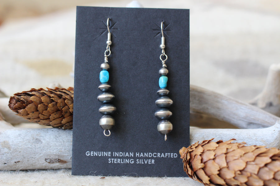 Turquoise Sage Pear Earrings