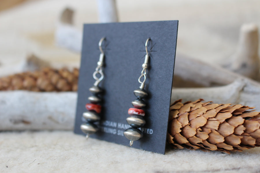 Spiny Oyster Sage Pearl Earrings