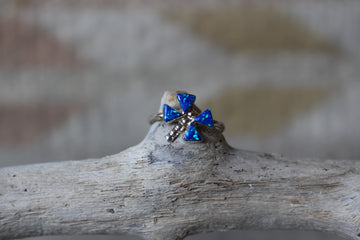 Blue Opal Dragonfly Ring