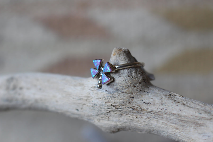 Pink Opal Dragonfly Ring