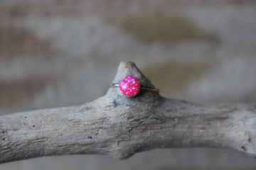 Round Pink Opal Breeze Ring