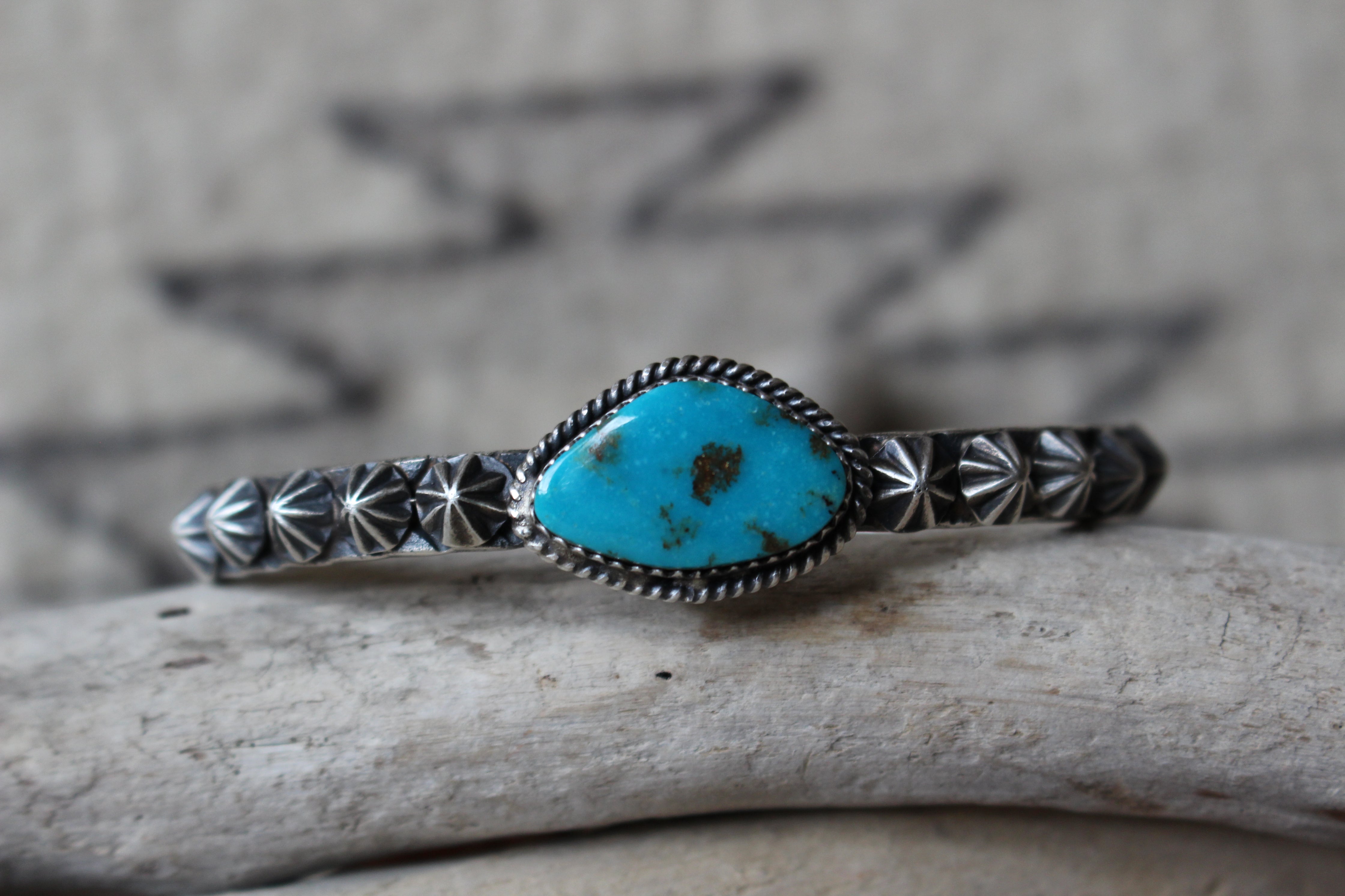 Stunning Silver Turquoise Cuff outlet Bracelet