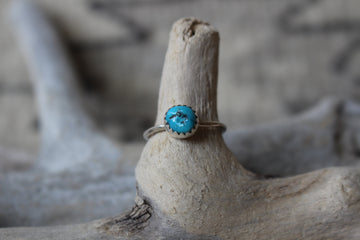 Mini Round Turquoise Sky  Ring