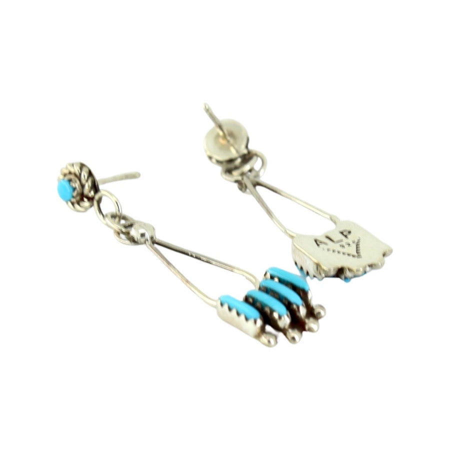 Turquoise Needlepoint Earrings