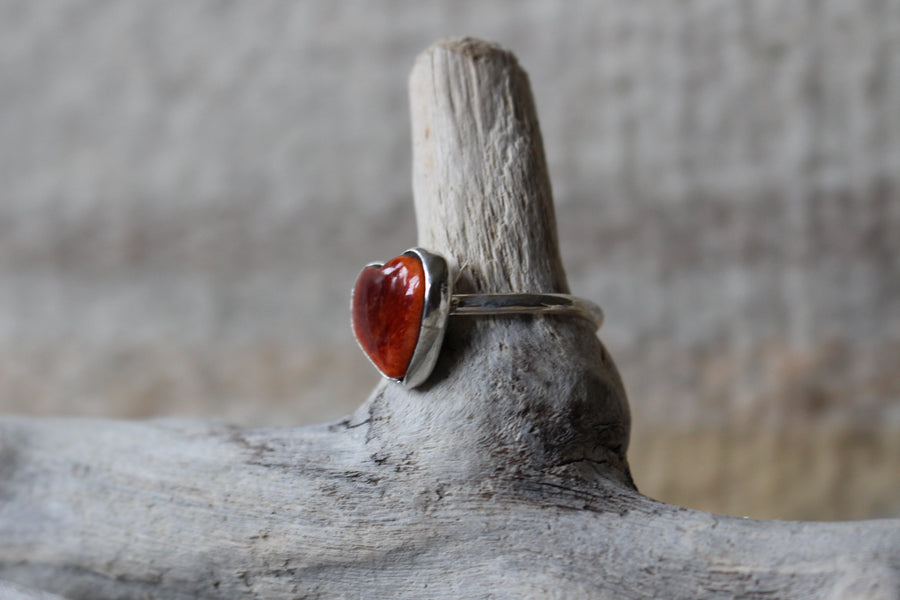Spiny Oyster Heart Ring