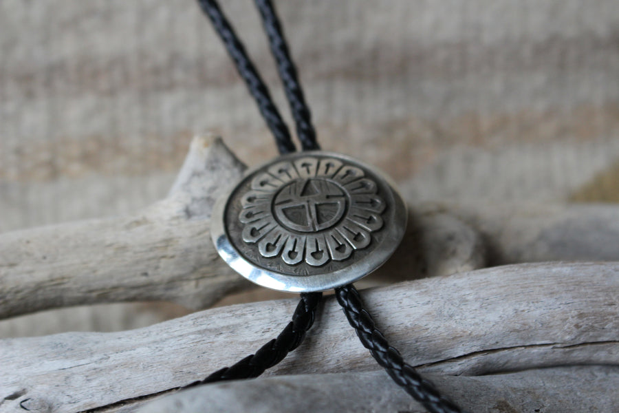 Sterling Thunder Bolo Tie