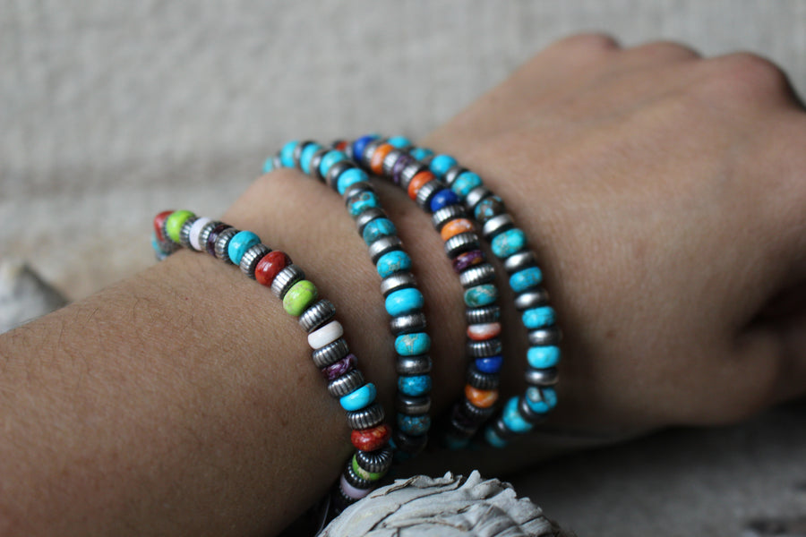 Turquoise and Navajo Pearl Bracelet
