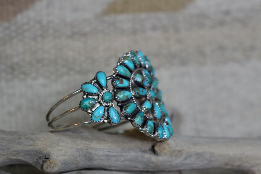 Turquoise Sky Cluster Bracelet