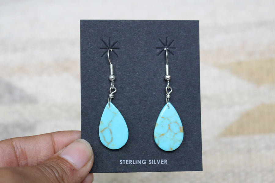 Turquoise Desert Slab Earrings