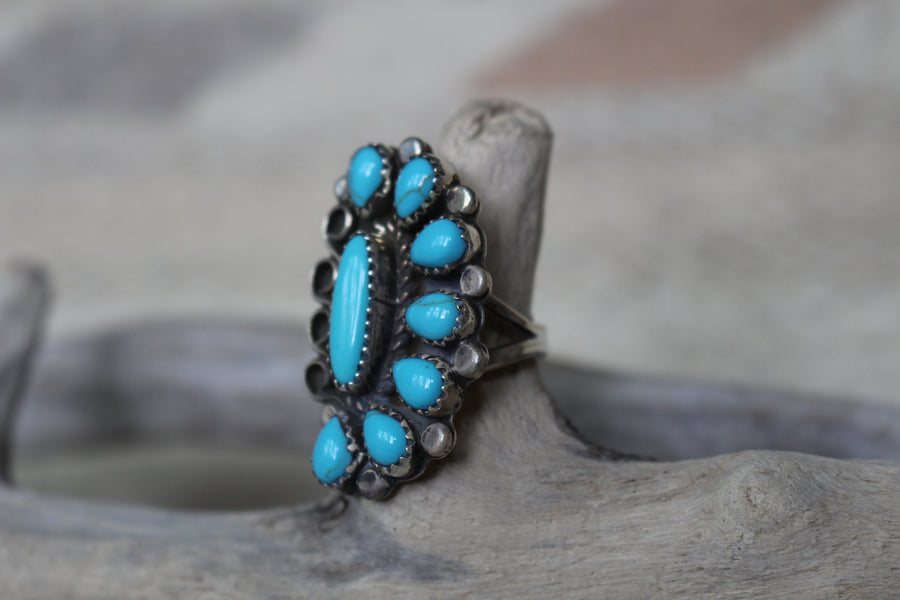 Vintage Turquoise Rise Ring