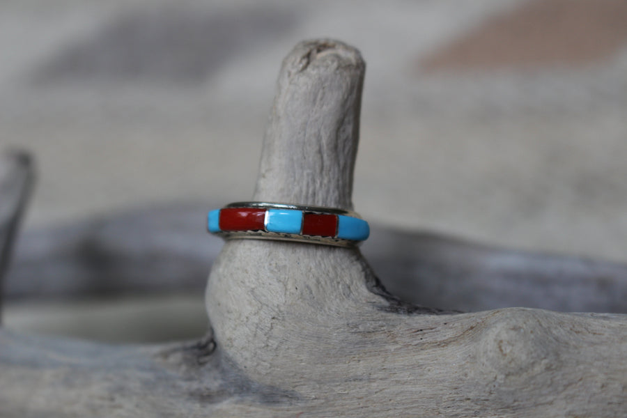 Turquoise and Red Ring