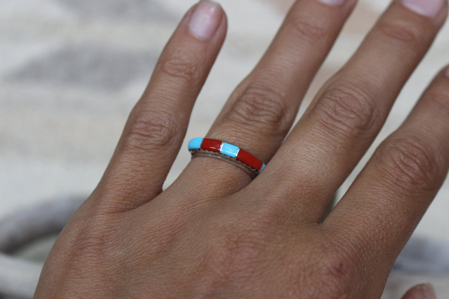 Turquoise and Red Ring