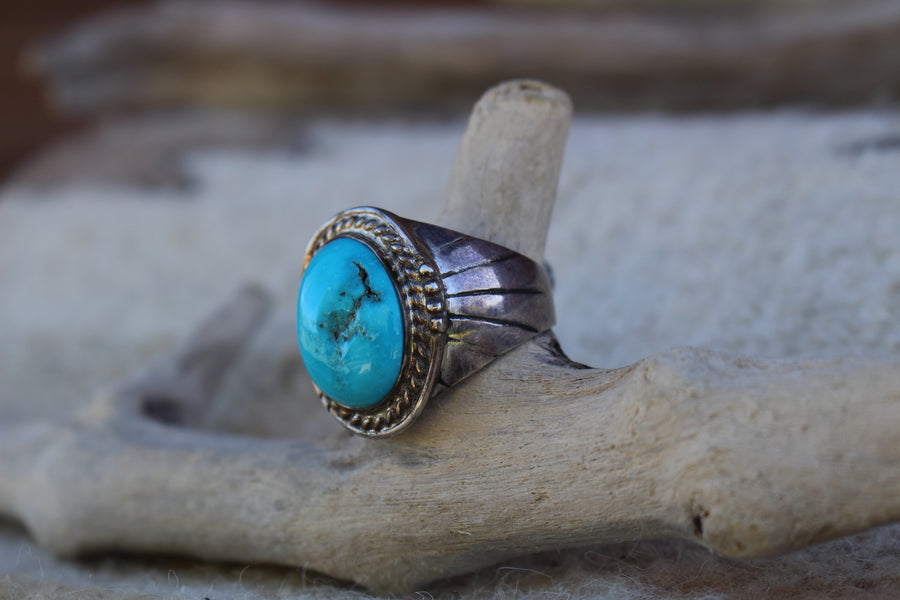 Turquoise Rope Ring