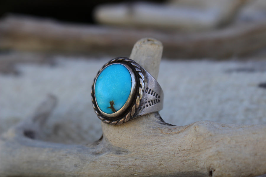 Turquoise Rope Ring