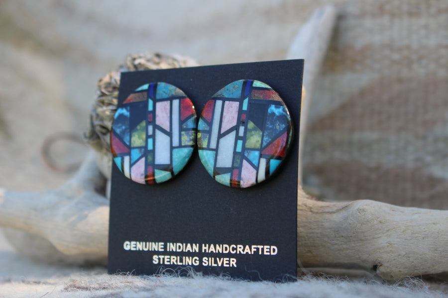 Round Arches Inlay Earrings