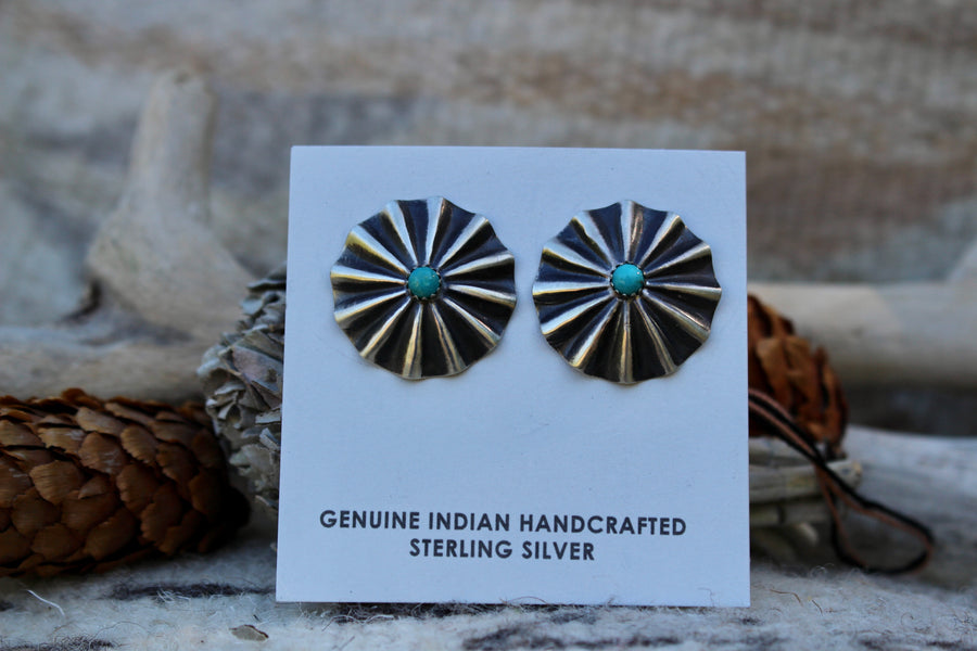 Turquoise Concho Stud
