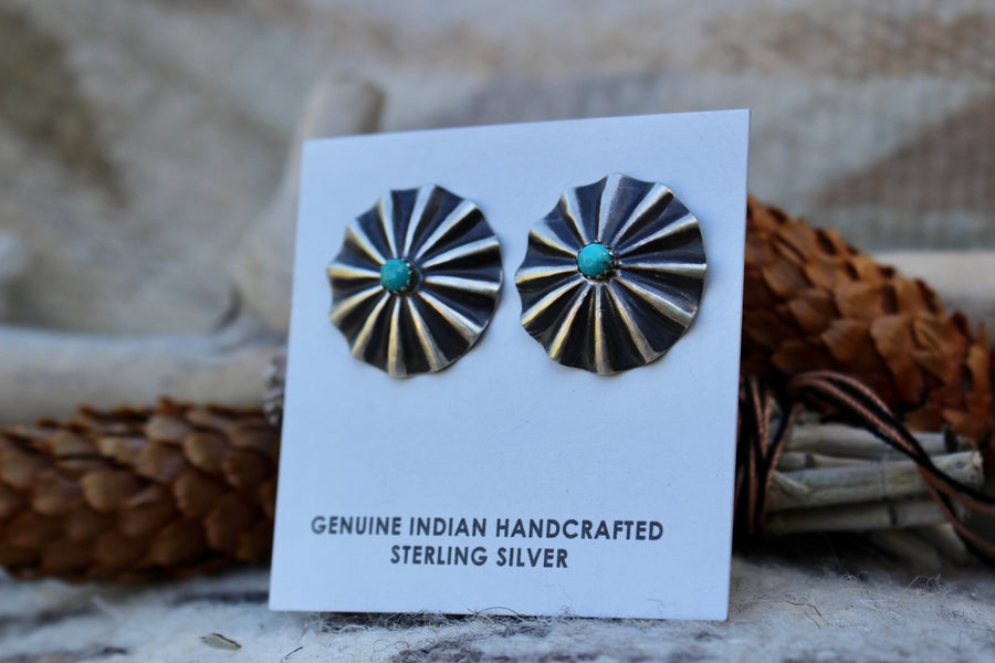 Turquoise Concho Stud