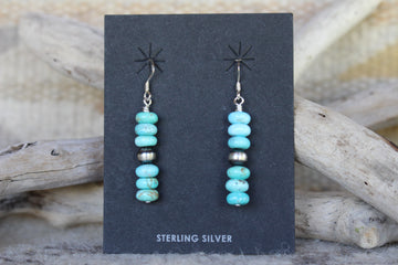 Turquoise Rondelle Earrings