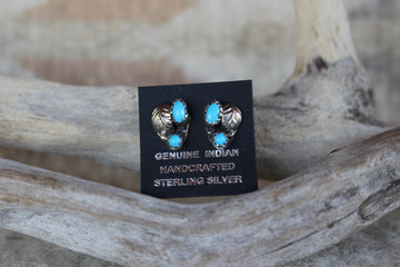 Two Stone Turquoise Studs
