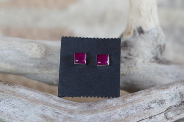 Purple Agate Studs