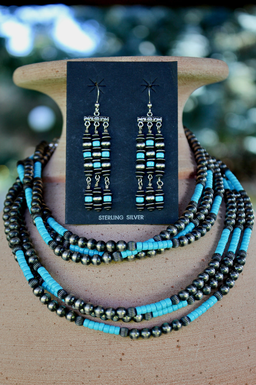 Turquoise and Navajo Pearl Necklace