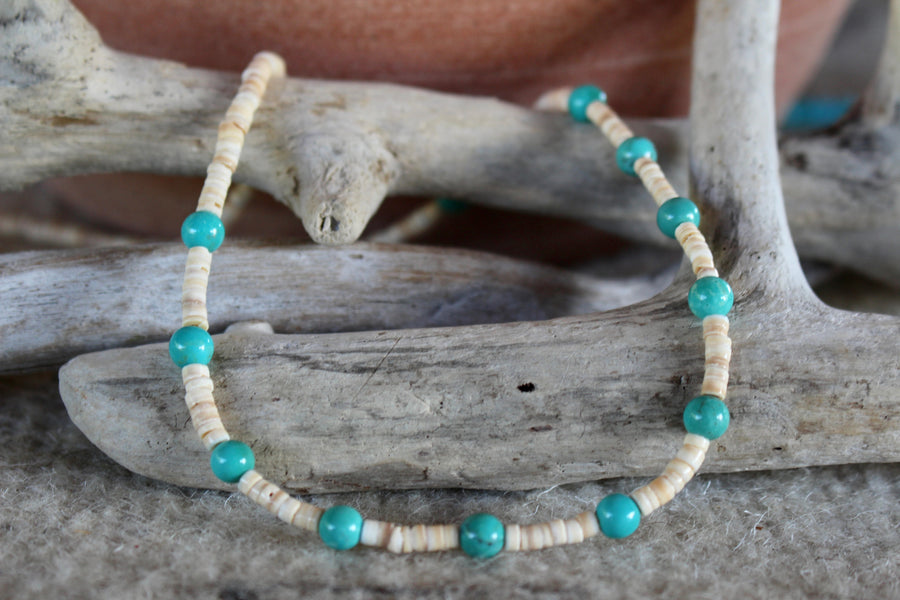 Turquoise and Heishe Necklace