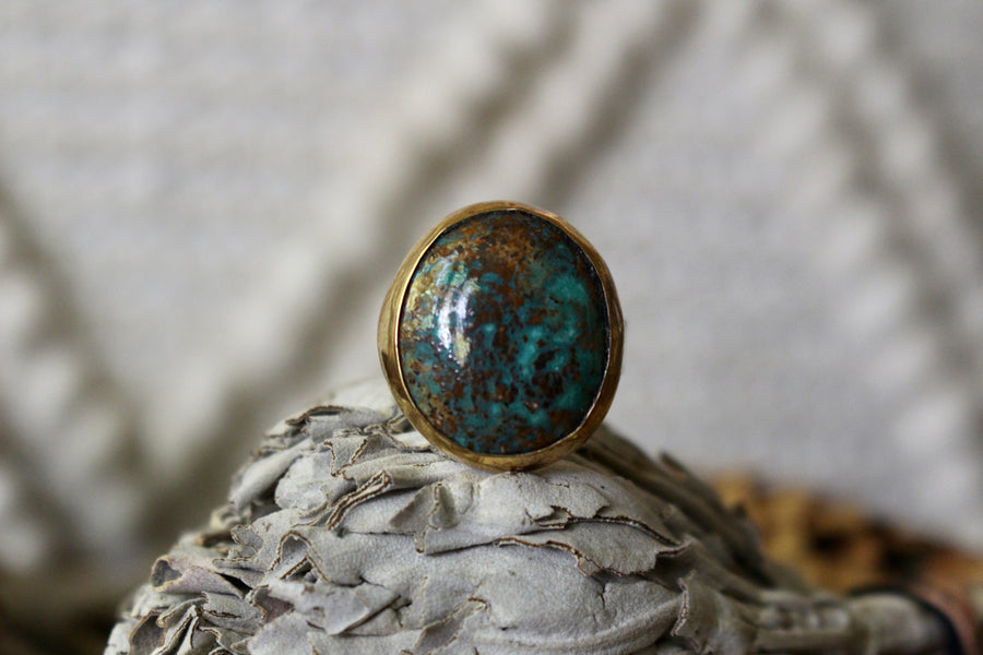 Round Turquoise Stone Ring