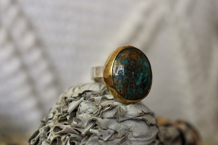 Round Turquoise Stone Ring